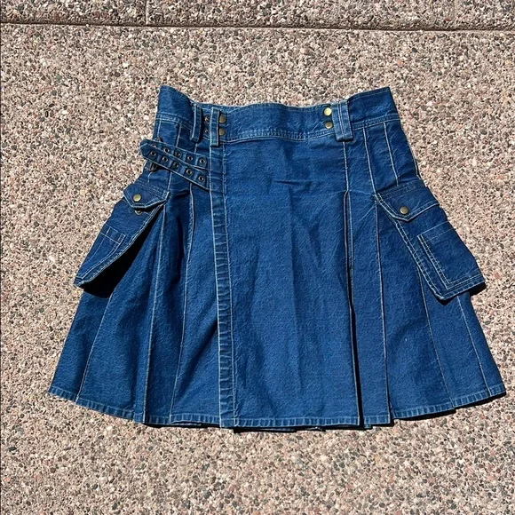 Utility Kilt for Men or Women in Denim 36/12 - Picture 1 of 7